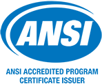 ANSI Accredited program Certificate Issuer logo